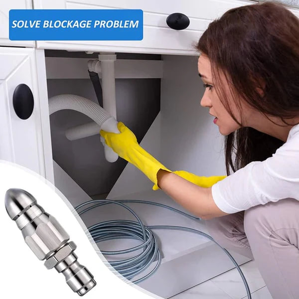 Quick Connect Stainless Steel Sewer Jet Nozzle Set